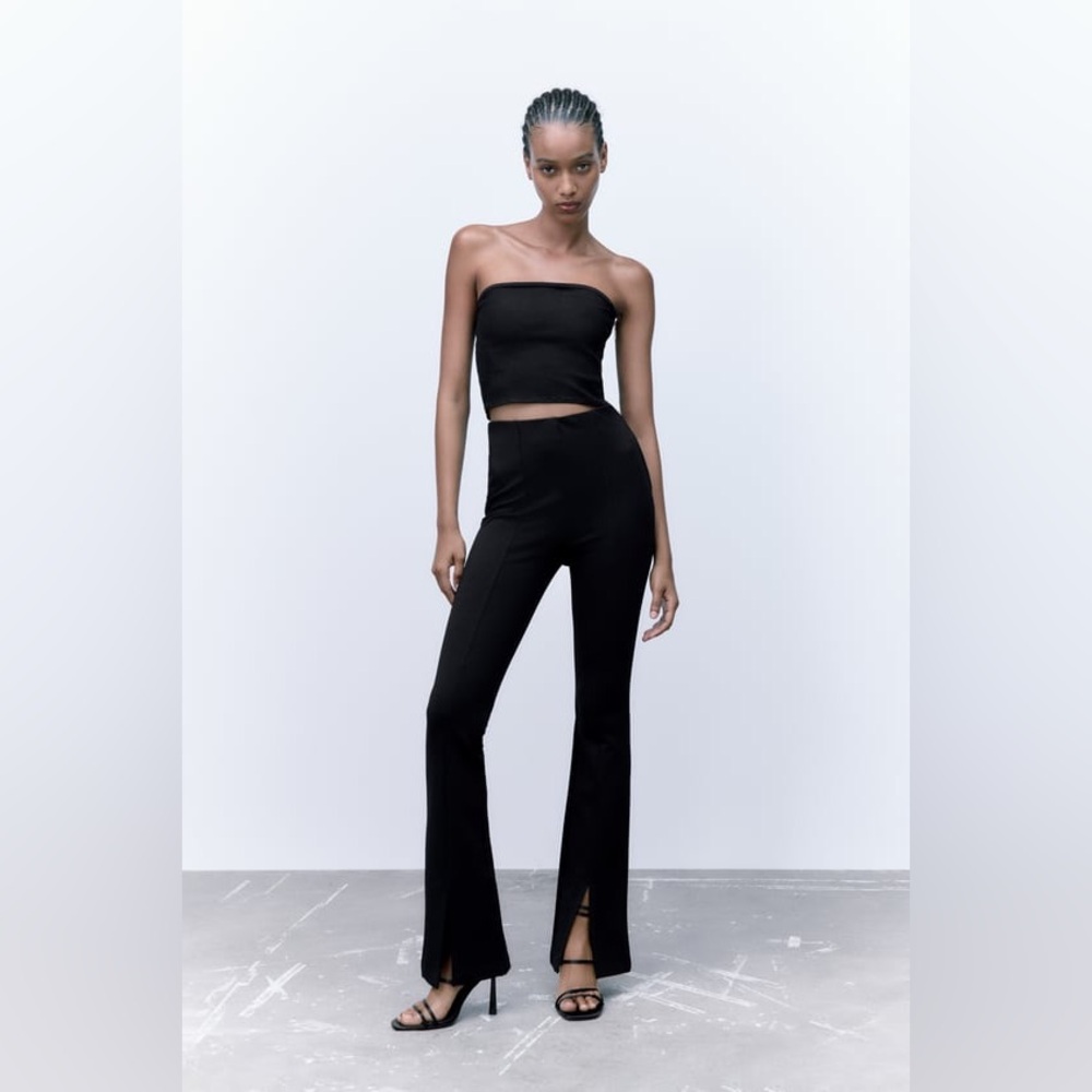 Zara slit flared leggings